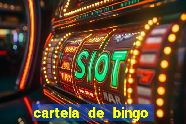 cartela de bingo cha de bebe